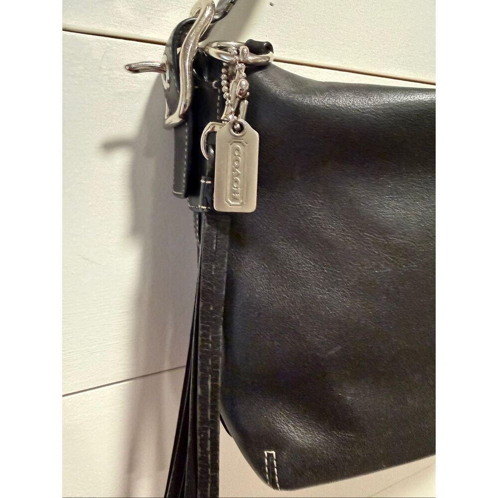 Vintage Coach 1417 Black Genuine Leather East West Legacy Shoulder Bag Womens - Picture 2 of 10